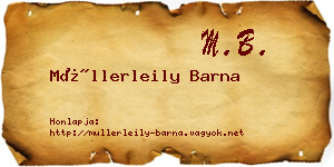 Müllerleily Barna névjegykártya